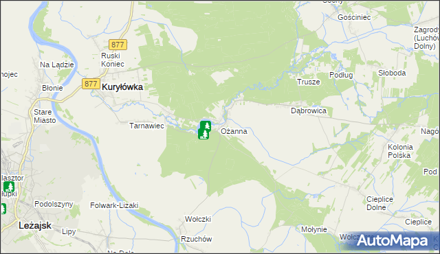 mapa Ożanna, Ożanna na mapie Targeo