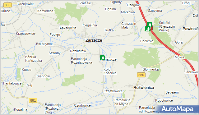 mapa Pełnatycze, Pełnatycze na mapie Targeo