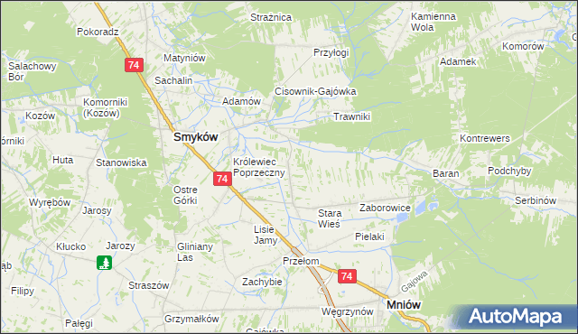mapa Pieradła, Pieradła na mapie Targeo