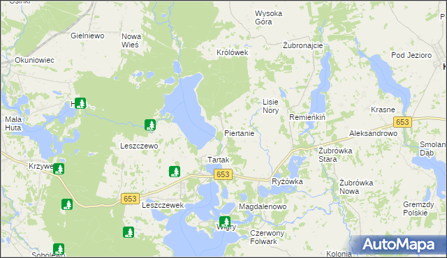 mapa Piertanie, Piertanie na mapie Targeo