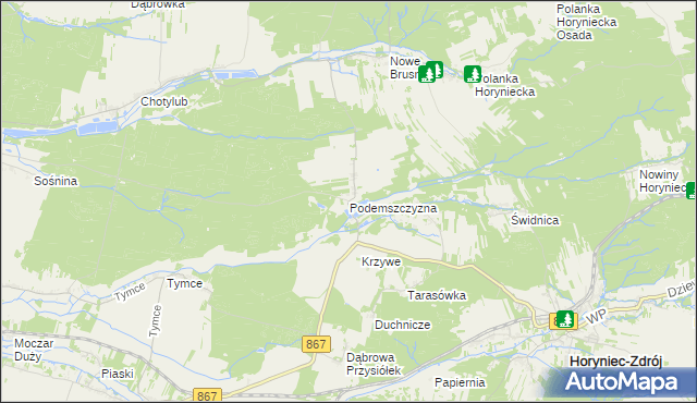 mapa Podemszczyzna, Podemszczyzna na mapie Targeo