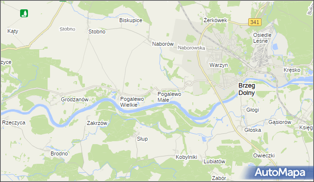 mapa Pogalewo Małe, Pogalewo Małe na mapie Targeo