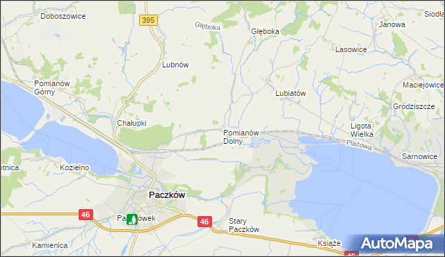 mapa Pomianów Dolny, Pomianów Dolny na mapie Targeo