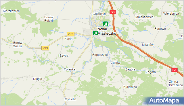mapa Popęszyce, Popęszyce na mapie Targeo