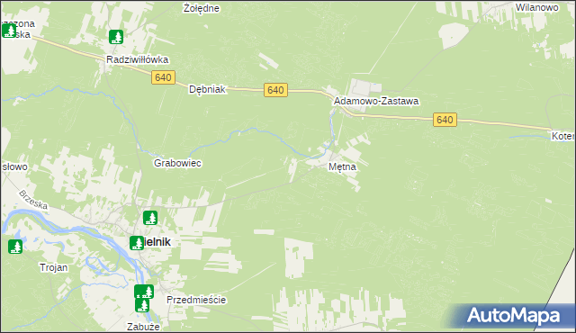 mapa Poręby gmina Mielnik, Poręby gmina Mielnik na mapie Targeo