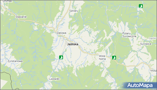 mapa Posada Jaśliska, Posada Jaśliska na mapie Targeo