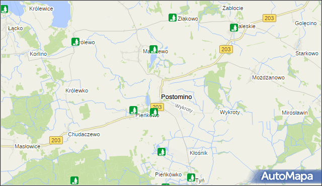 mapa Postomino, Postomino na mapie Targeo