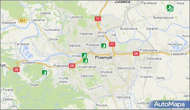 mapa Przemyśla, Przemyśl na mapie Targeo