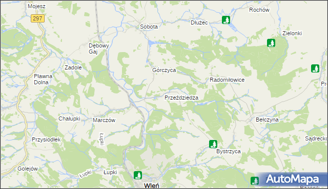 mapa Przeździedza, Przeździedza na mapie Targeo