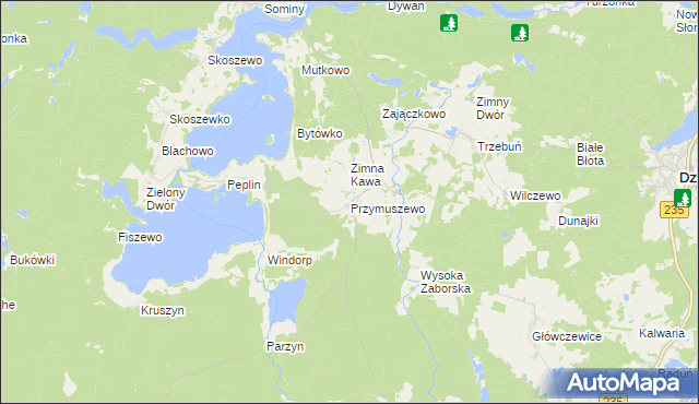 mapa Przymuszewo gmina Brusy, Przymuszewo gmina Brusy na mapie Targeo