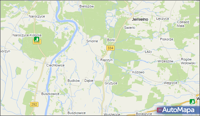 mapa Rajczyn, Rajczyn na mapie Targeo