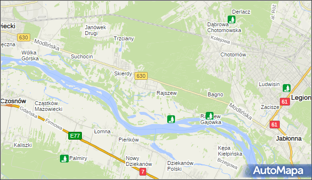 mapa Rajszew, Rajszew na mapie Targeo