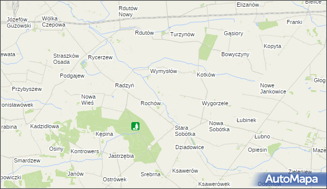 mapa Rochówek, Rochówek na mapie Targeo