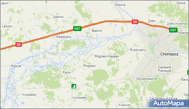 mapa Rogowo-Majątek, Rogowo-Majątek na mapie Targeo