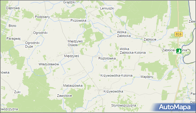 mapa Rozbitówka, Rozbitówka na mapie Targeo