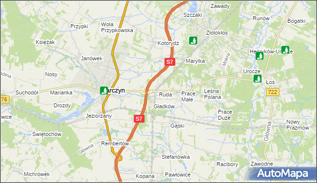 mapa Ruda gmina Tarczyn, Ruda gmina Tarczyn na mapie Targeo