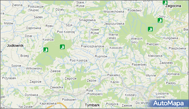 mapa Rupniów, Rupniów na mapie Targeo