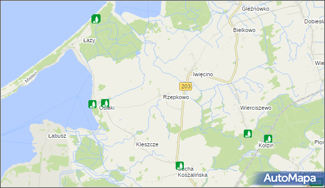 mapa Rzepkowo, Rzepkowo na mapie Targeo