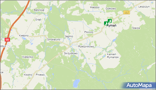 mapa Rzesznikowo, Rzesznikowo na mapie Targeo