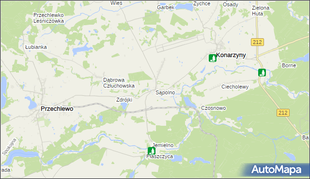 mapa Sąpolno, Sąpolno na mapie Targeo