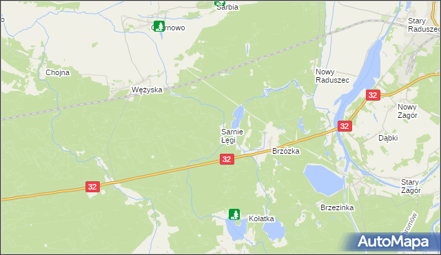 mapa Sarnie Łęgi, Sarnie Łęgi na mapie Targeo