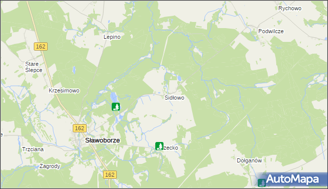 mapa Sidłowo, Sidłowo na mapie Targeo