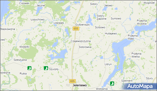 mapa Sidorówka, Sidorówka na mapie Targeo