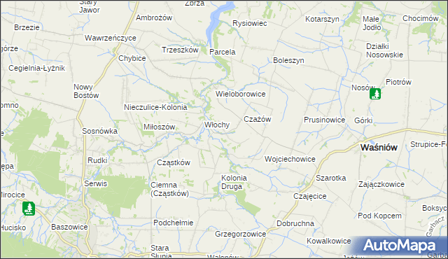 mapa Skały gmina Nowa Słupia, Skały gmina Nowa Słupia na mapie Targeo