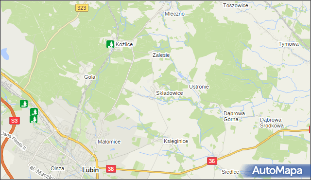 mapa Składowice, Składowice na mapie Targeo