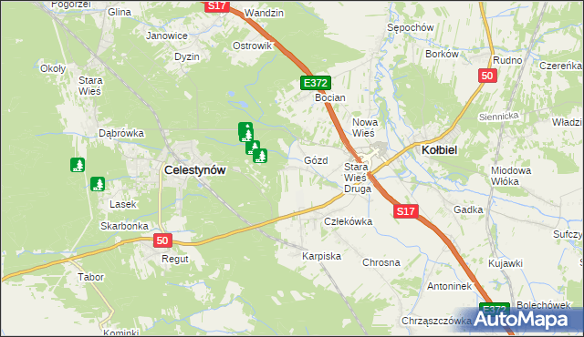 mapa Skorupy, Skorupy na mapie Targeo