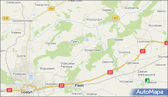 mapa Smogorzewo gmina Piaski, Smogorzewo gmina Piaski na mapie Targeo