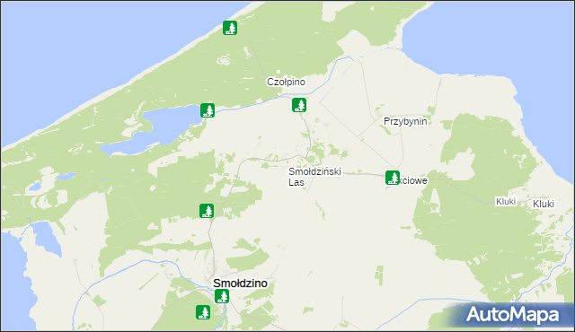 mapa Smołdziński Las, Smołdziński Las na mapie Targeo