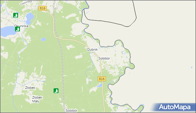 mapa Sobibór, Sobibór na mapie Targeo