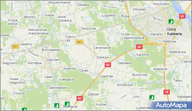 mapa Sobików, Sobików na mapie Targeo