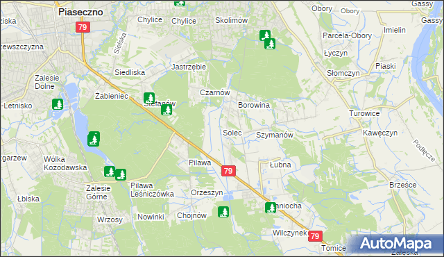 mapa Solec gmina Góra Kalwaria, Solec gmina Góra Kalwaria na mapie Targeo