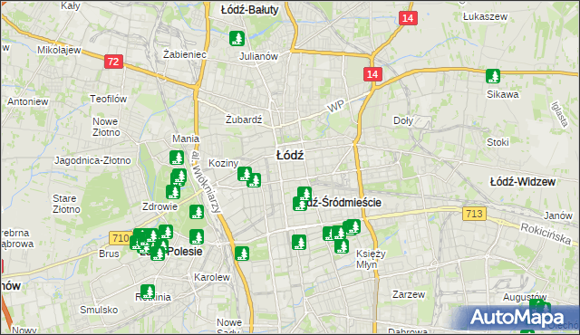 mapa Śródmieście gmina Łódź, Śródmieście gmina Łódź na mapie Targeo