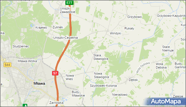 mapa Stara Sławogóra, Stara Sławogóra na mapie Targeo