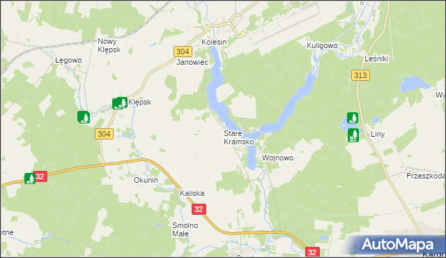 mapa Stare Kramsko, Stare Kramsko na mapie Targeo