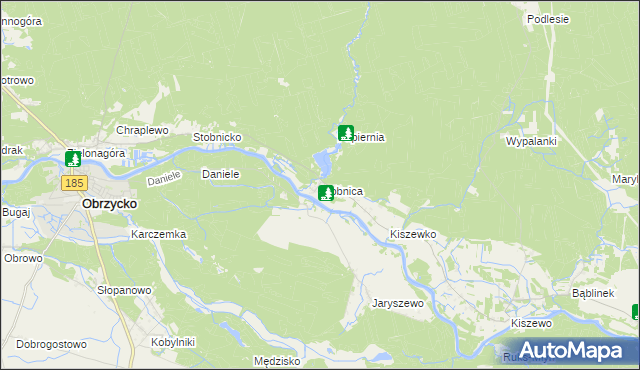 mapa Stobnica gmina Oborniki, Stobnica gmina Oborniki na mapie Targeo