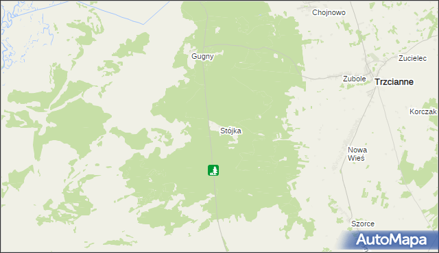 mapa Stójka gmina Trzcianne, Stójka gmina Trzcianne na mapie Targeo