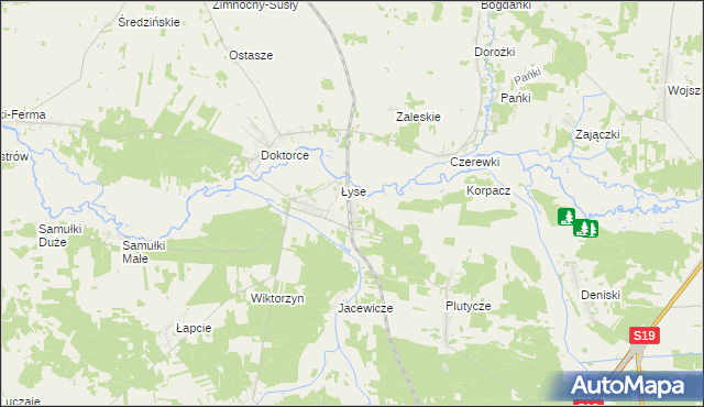 mapa Strabla, Strabla na mapie Targeo