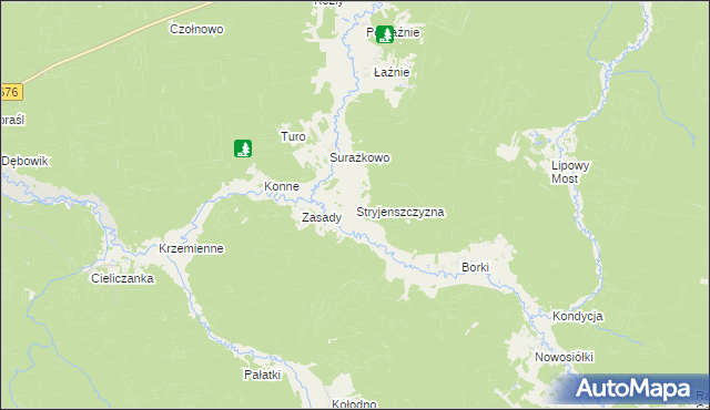 mapa Stryjenszczyzna, Stryjenszczyzna na mapie Targeo