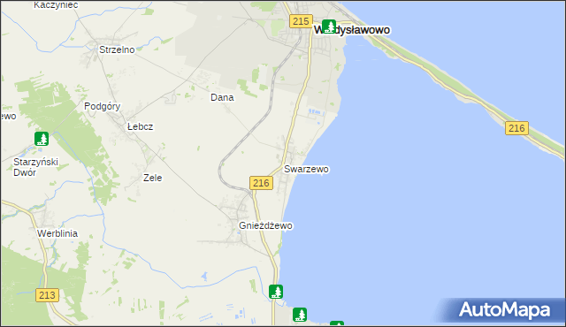 mapa Swarzewo, Swarzewo na mapie Targeo