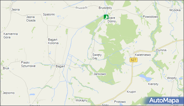 mapa Święty Gaj, Święty Gaj na mapie Targeo