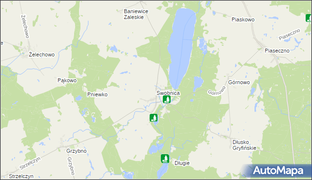 mapa Swobnica, Swobnica na mapie Targeo