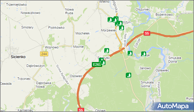 mapa Szczutki, Szczutki na mapie Targeo