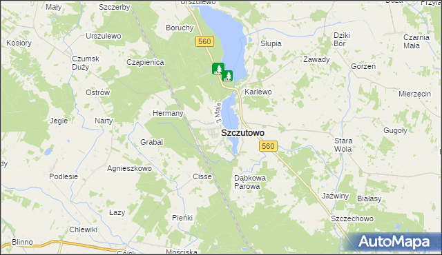 mapa Szczutowo powiat sierpecki, Szczutowo powiat sierpecki na mapie Targeo