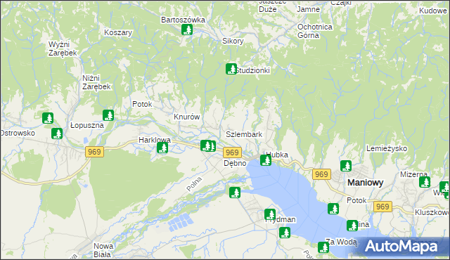 mapa Szlembark, Szlembark na mapie Targeo