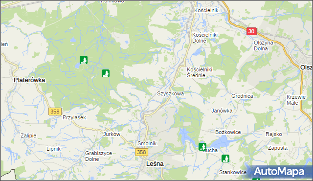 mapa Szyszkowa, Szyszkowa na mapie Targeo