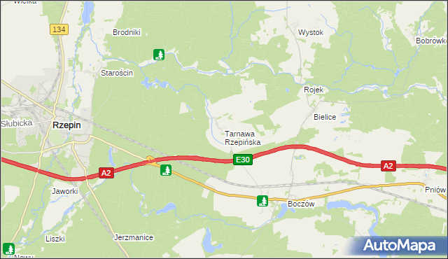 mapa Tarnawa Rzepińska, Tarnawa Rzepińska na mapie Targeo